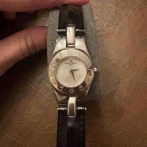 Elegant Silver and Black Women's Watch